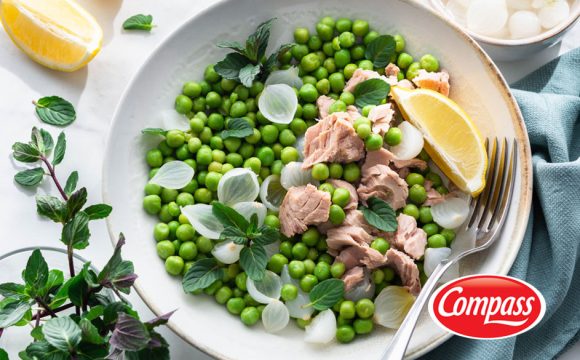 Compass-salad-with-peas-and-tuna-Компас-салата-с-грах-и-риба-тон